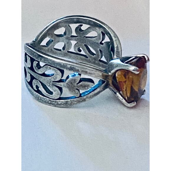 Pre-Owned James Avery Retired & HTF Citrine Adorned Ring Size 7 - Picture 2 of 4